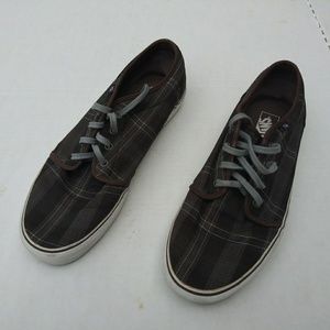 Vans men's skater shoes. Sz-11M. Brown plaid